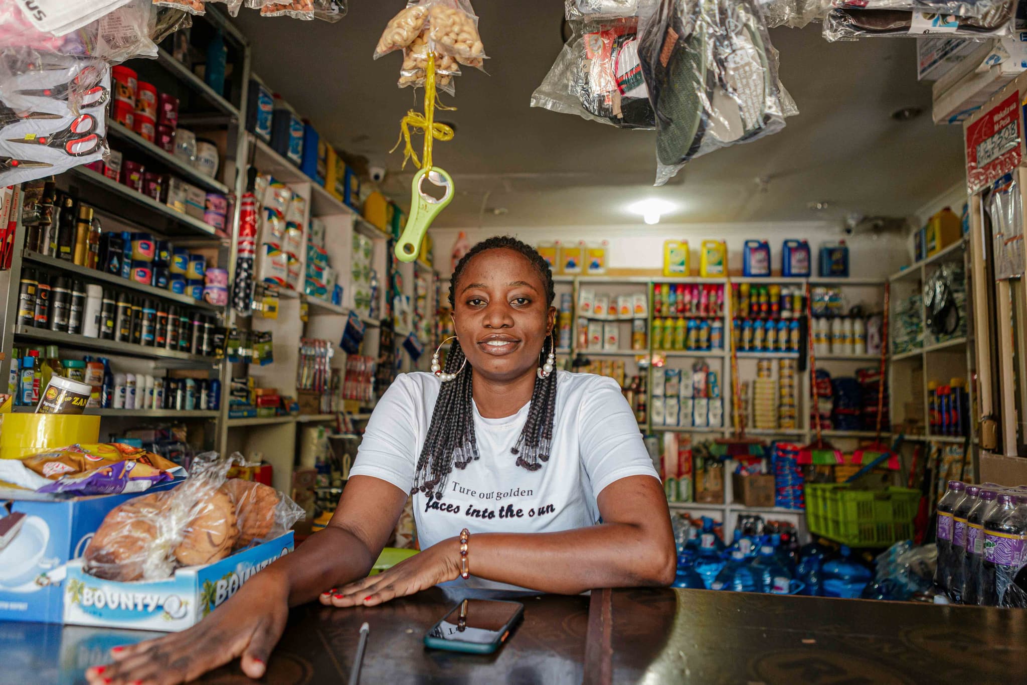 Shop owner in retail provision store